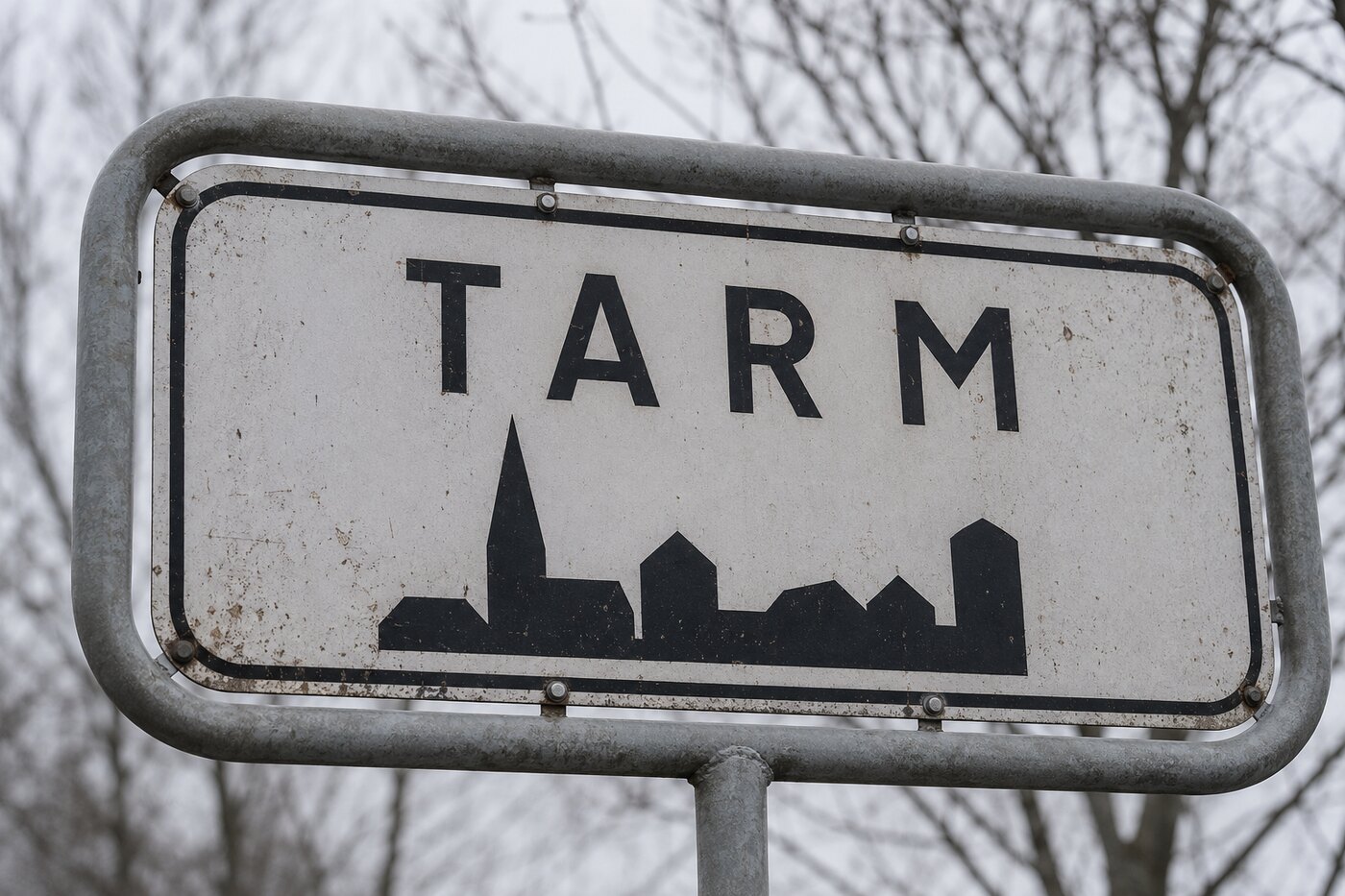 Byskiltet ved Tarm, hvor vi gør rent til fast pris
