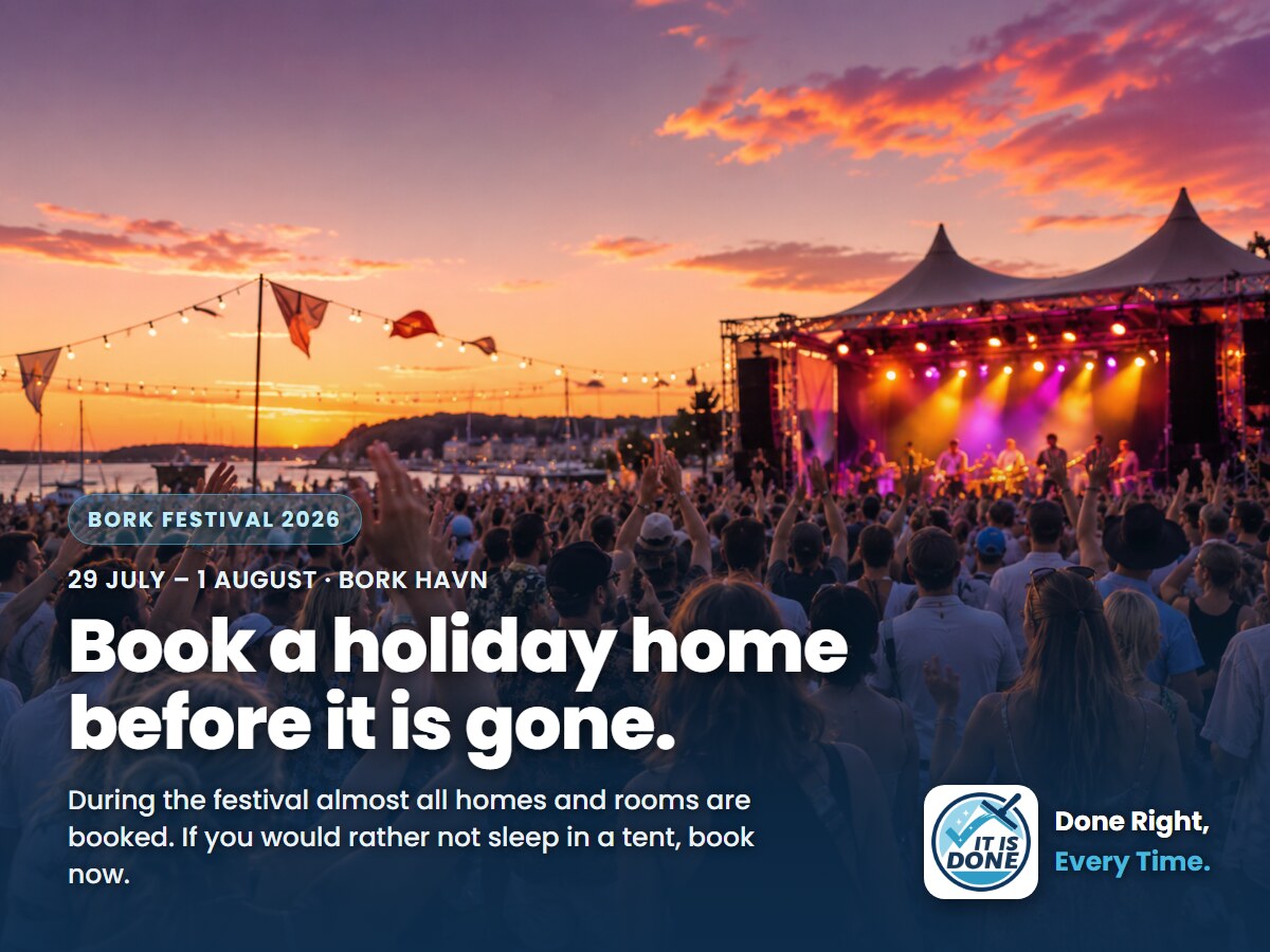 Bork Festival 2026: book a holiday home before everything is gone