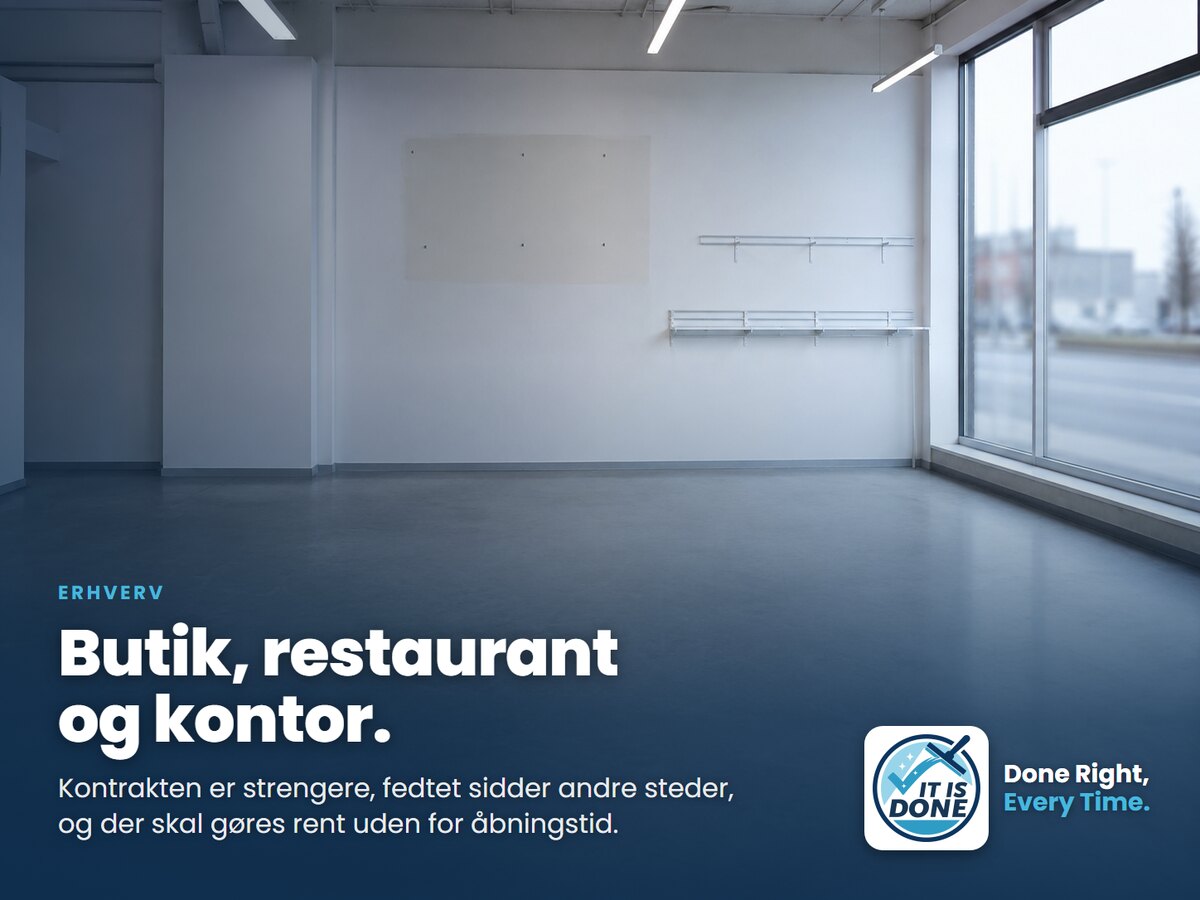 Flytterengøring i butik, restaurant og kontor: hvad der er anderledes