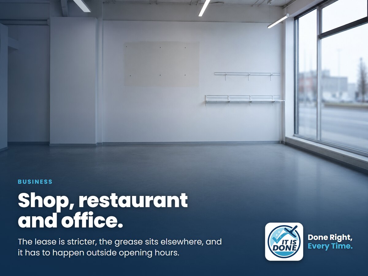 Move-out cleaning for shops, restaurants and offices: what is different