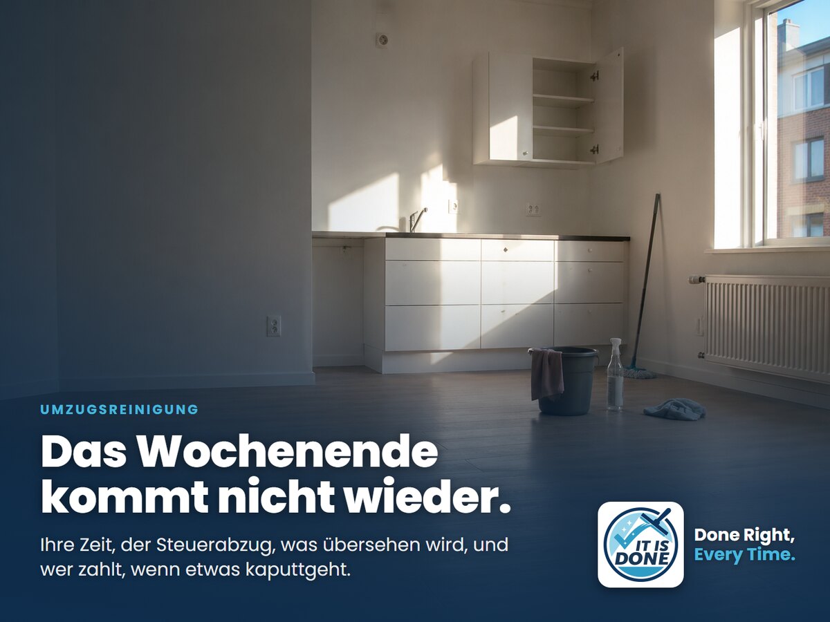 Selbst machen oder machen lassen: was eine Umzugsreinigung in Eigenregie wirklich kostet