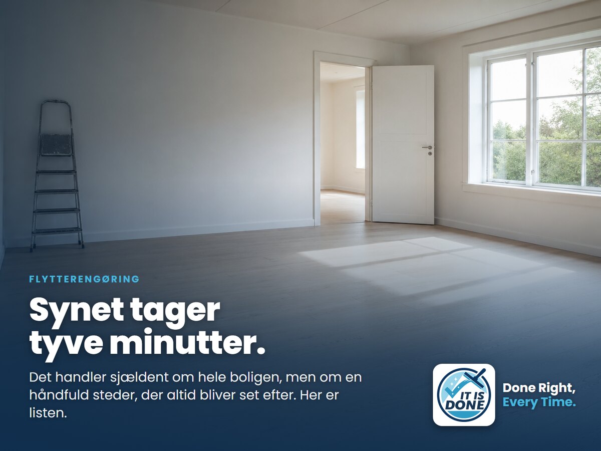 Tjekliste til flytterengøring: sådan afleverer du boligen