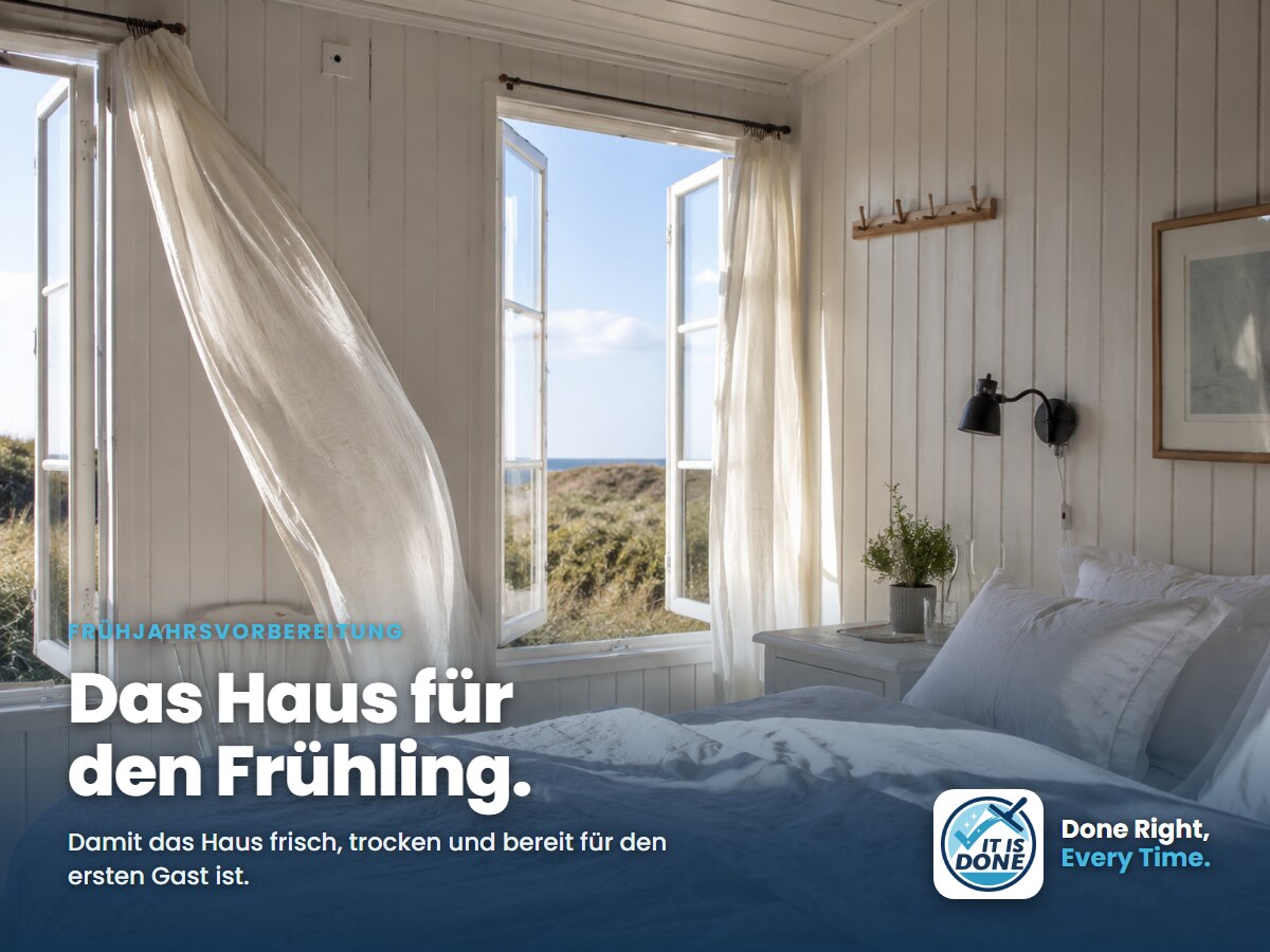 Frühjahrsvorbereitung des Ferienhauses: so ist das Haus für den ersten Gast bereit
