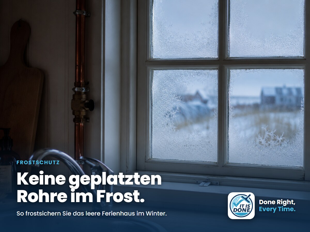 Frostschutz für das Ferienhaus: geplatzte Rohre vermeiden, während das Haus leer steht