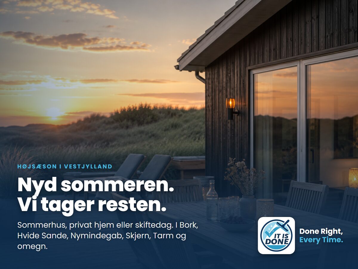 Højsæson ved Vestkysten: planlæg rengøringen i god tid
