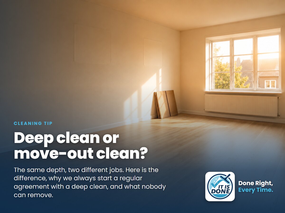 Deep cleaning or move-out cleaning: what is the difference?