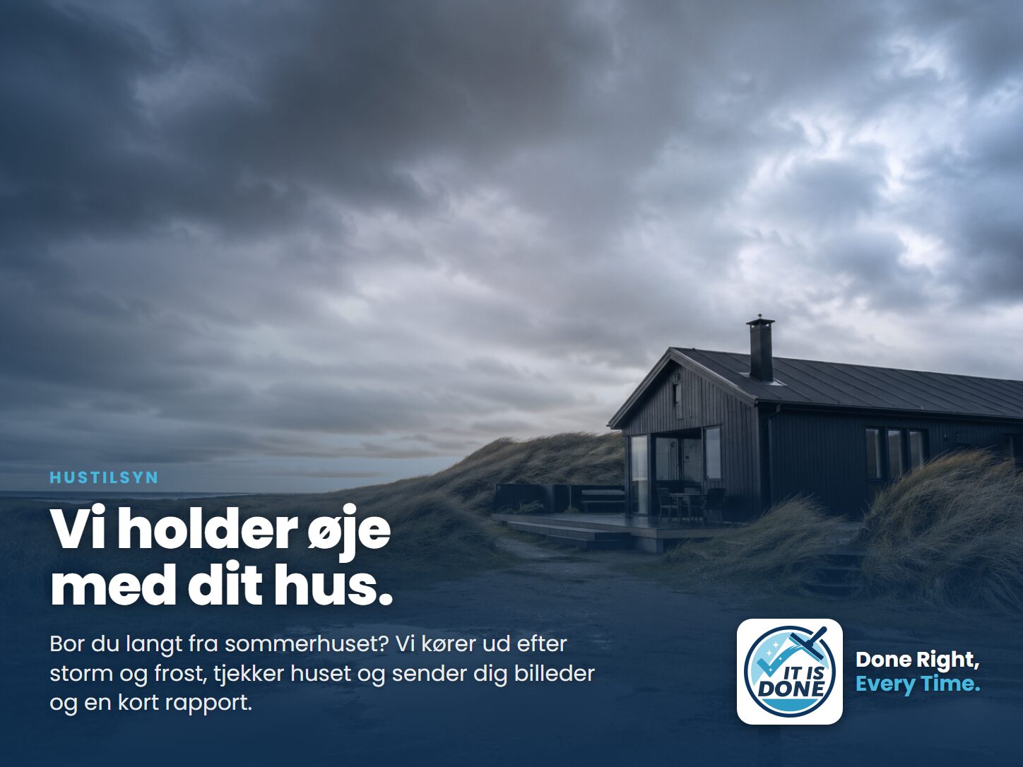 Bor du langt fra dit sommerhus? Vi tjekker det efter storm og frost