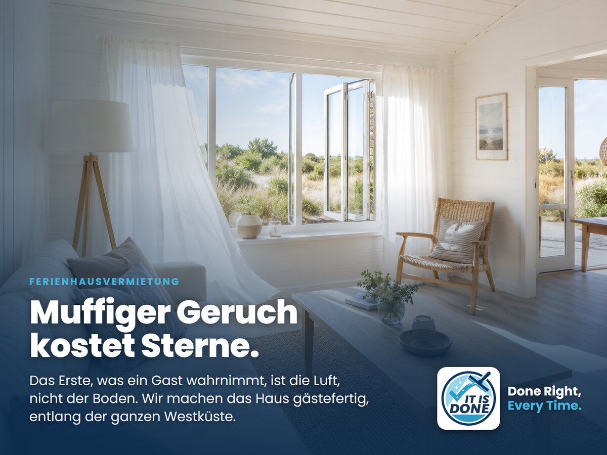 Riecht das Ferienhaus muffig? Das kostet Sterne in den Bewertungen
