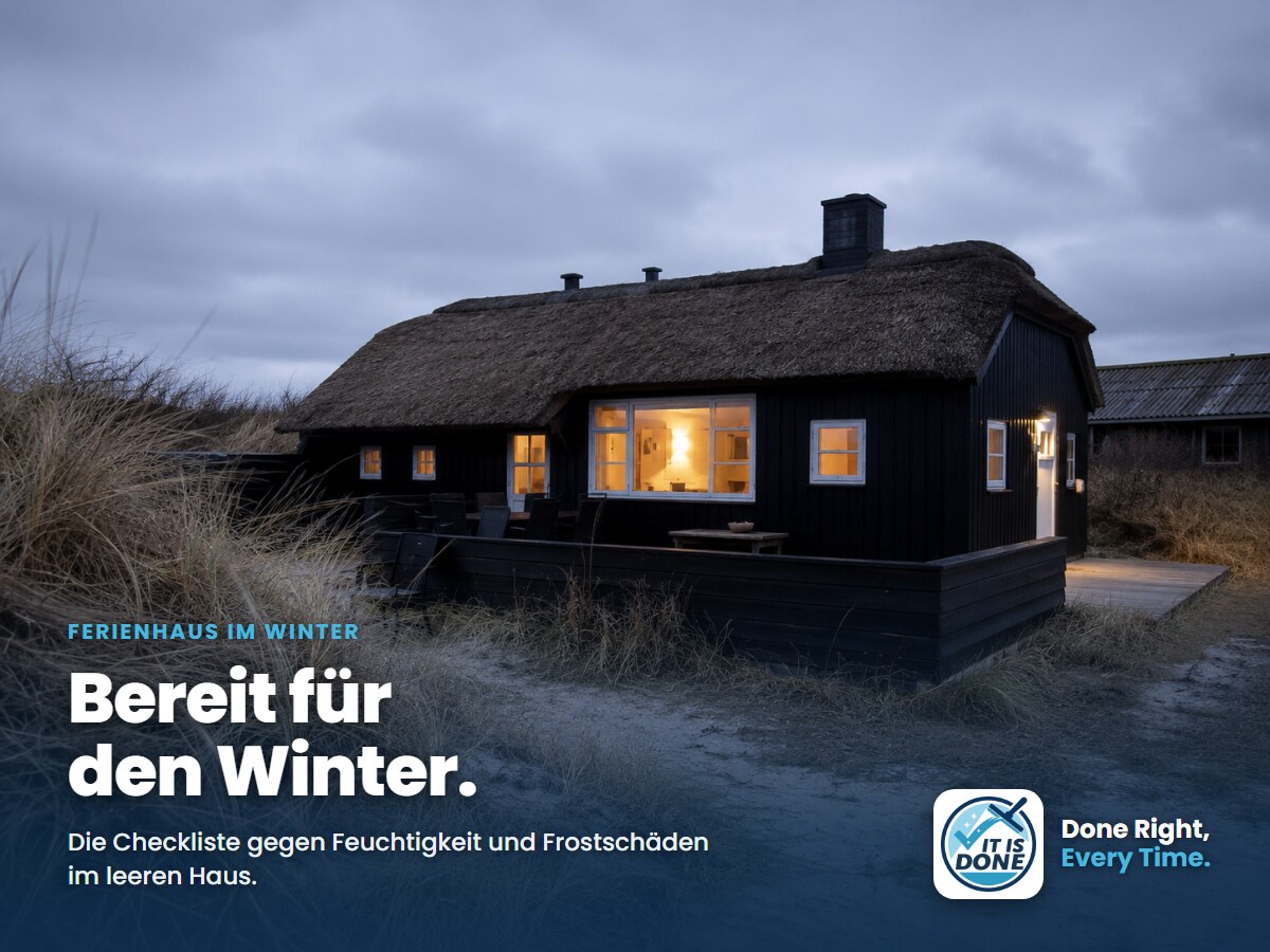 Das Ferienhaus winterfest machen: die Checkliste gegen Feuchtigkeit und Frostschäden