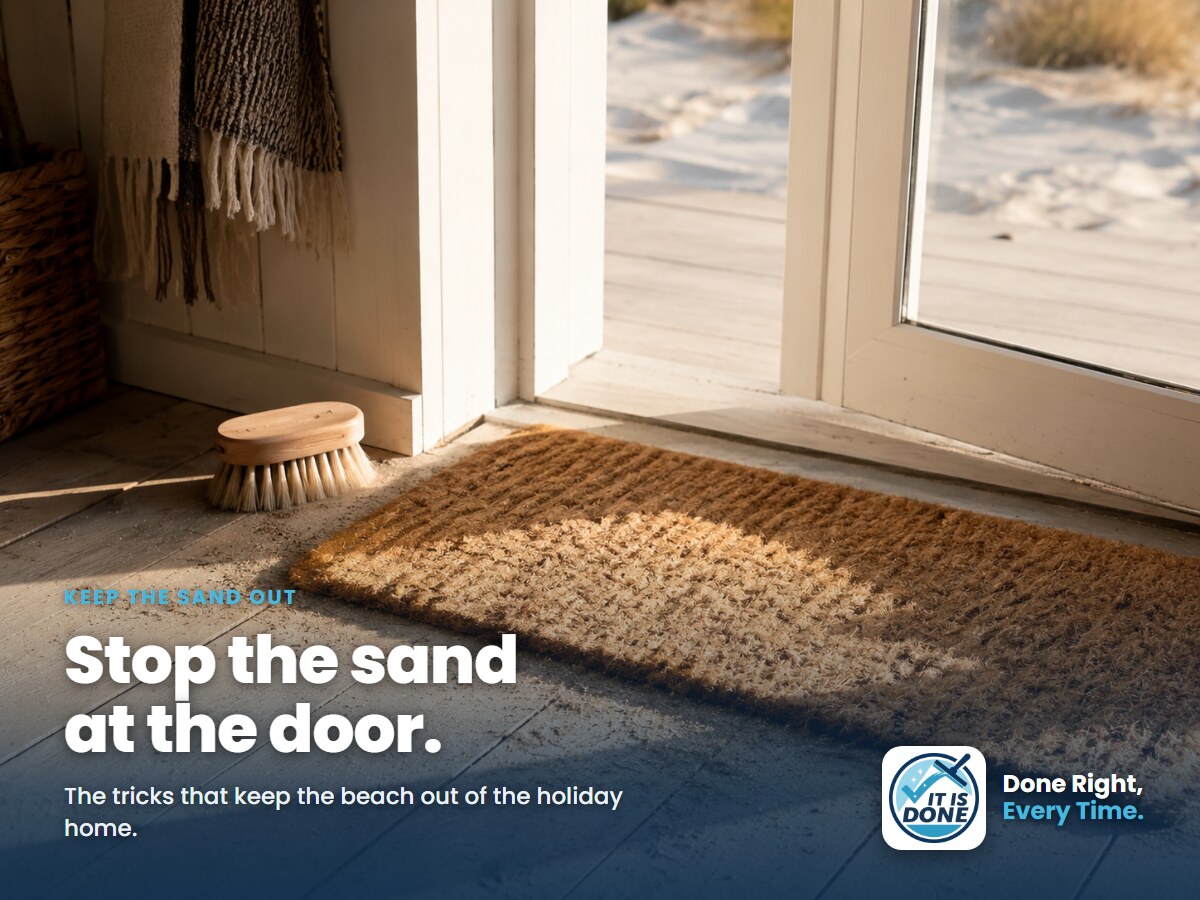 Keep the sand out of the holiday home: the tricks that work by the beach