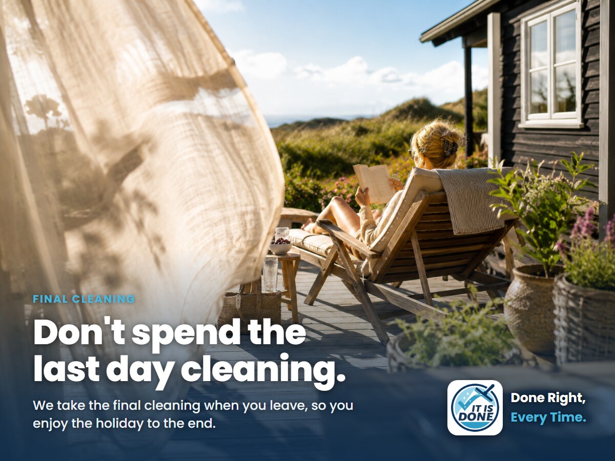 Final cleaning of the holiday home: do not spend your last holiday on cleaning