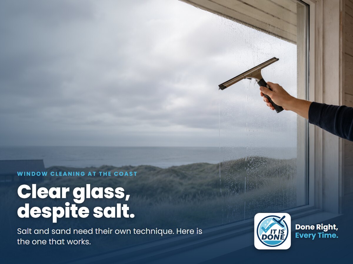 Window cleaning at the West Coast: salt, sand and the technique that works