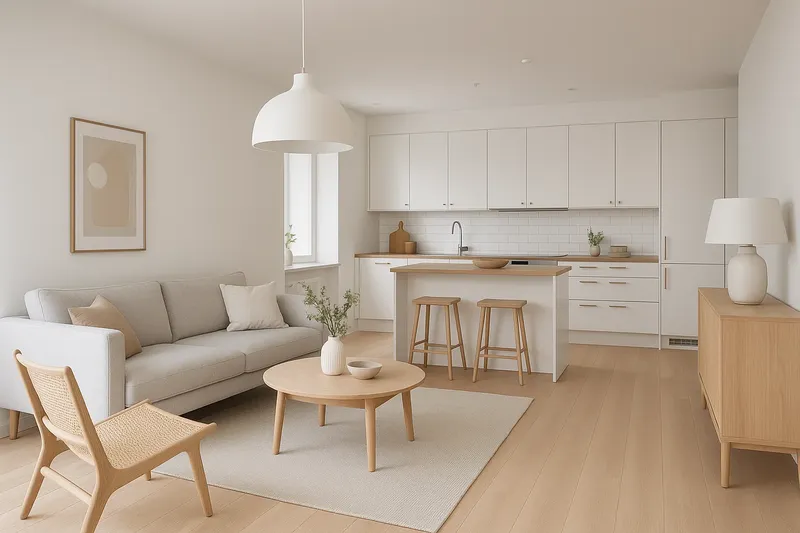 Clean and bright private home living room