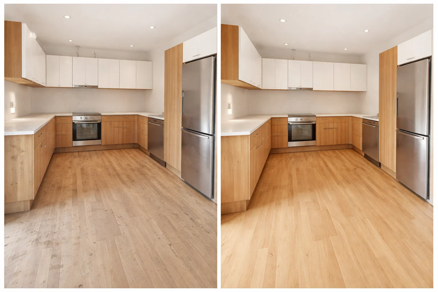 Before and after move-out cleaning